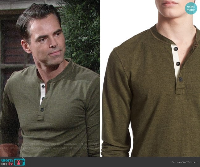 Rag and Bone Standard Issue Henley worn by Billy on The Young and the Restless