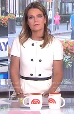 Savannah’s white button detail dress on Today