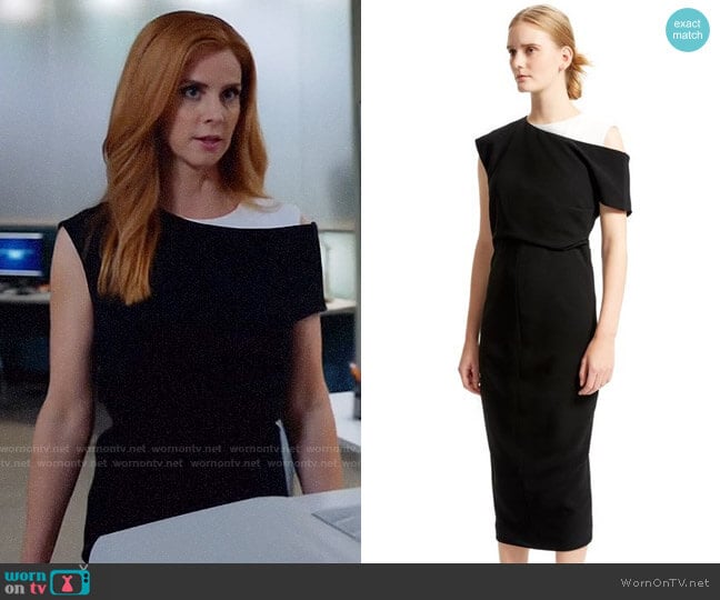 Sportmax Graphic Fitted Dress worn by Donna Paulsen (Sarah Rafferty) on Suits