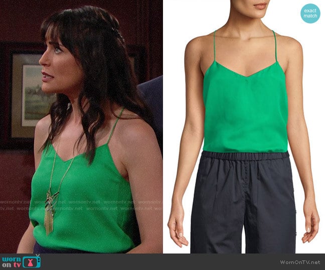 Tibi T-Back Classic Cami Top worn by Quinn Fuller (Rena Sofer) on The Bold and the Beautiful