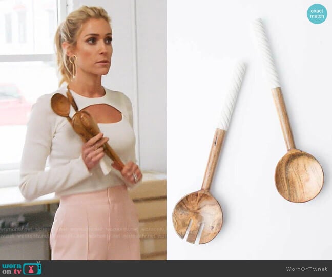 Uncommon James Spiral Bone Serving Spoons worn by Kristin Cavallari on Very Cavallari