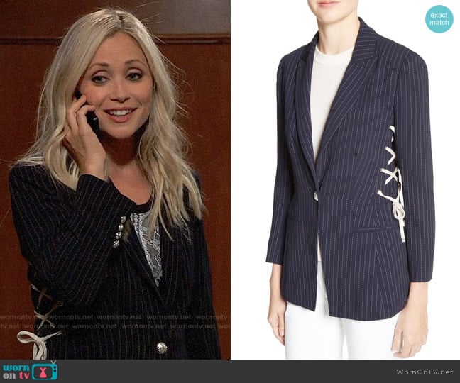 Veronica Beard Taylor Jacket worn by Lulu Spencer Falconeri (Emme Rylan) on General Hospital