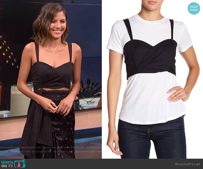 Bralette Back Tie Tee by Wayf worn by Erin Lim on E! News