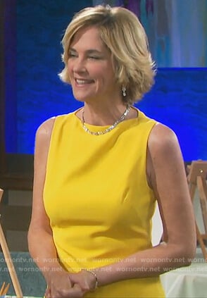 Eve’s yellow sleeveless midi dress on Days of our Lives