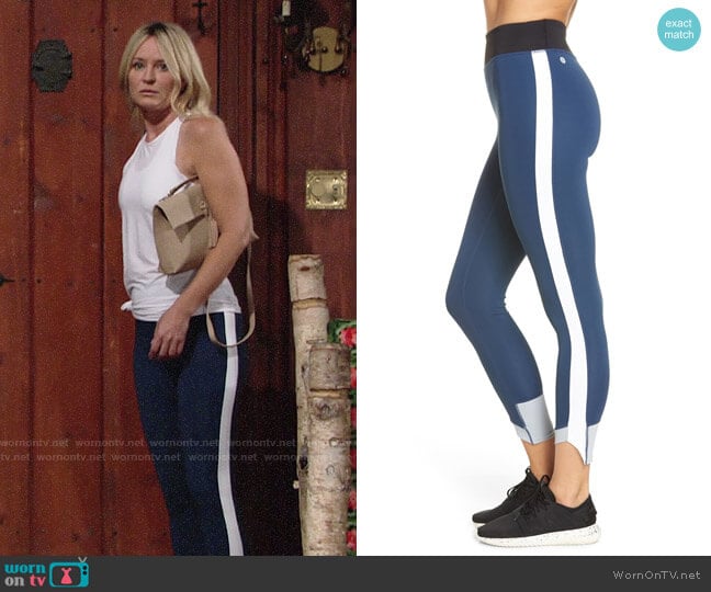 Zella Great Heights Vision High Waist Midi Leggings worn by Sharon Newman (Sharon Case) on The Young and the Restless