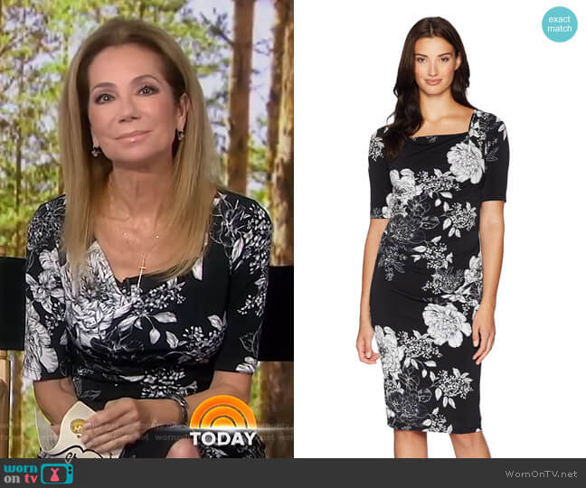 Vintage Garden Cowl Sheath Dress by Adrianna Papell  worn by Kathie Lee Gifford on Today