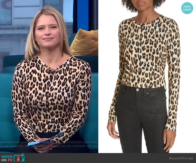 Delaina Top by Alice + Olivia worn by Sara Haines on Good Morning America