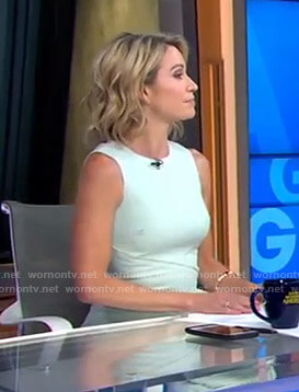 Amy’s pastel blue sleeveless dress on Good Morning America