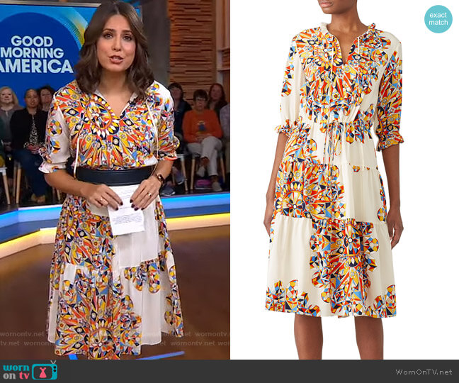 WornOnTV: Cecilia’s geometric print dress on Good Morning America ...