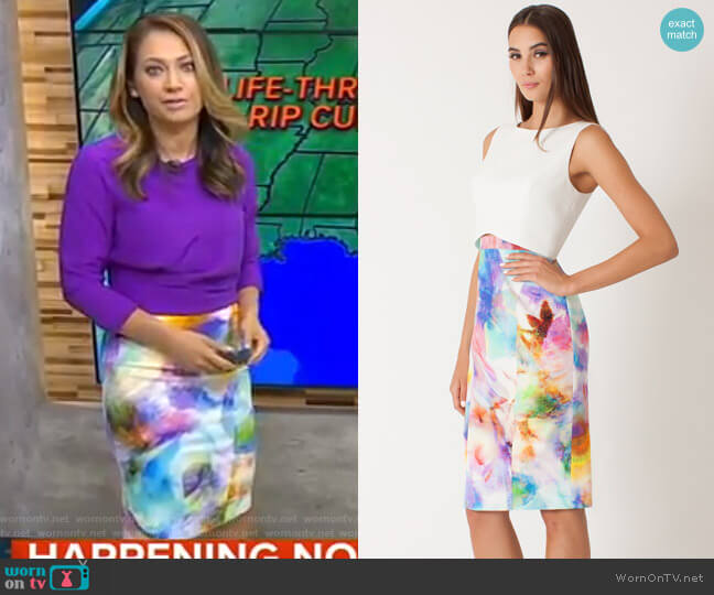 Jasper Skirt by Black Halo worn by Ginger Zee on Good Morning America