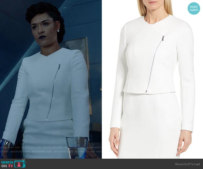 Juleama JAcket by Boss worn by Reeva Payge (Grace Byers) on The Gifted