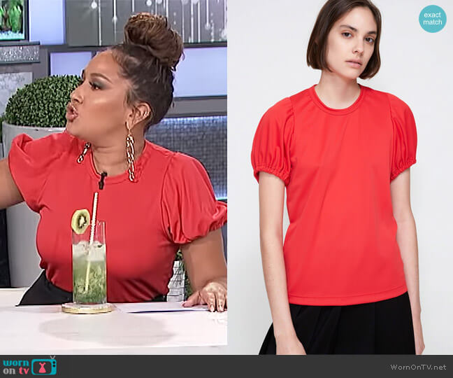 Puff Sleeve Top by Comme Des Garcons worn by Adrienne Houghton on The Real