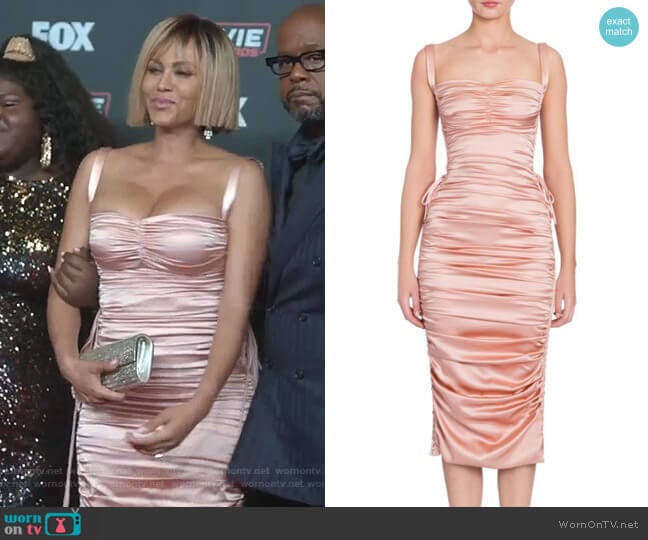 Ruched Satin Lace-Up Dress by Dolce & Gabbana worn by Giselle (Nicole Ari Parker) on Empire