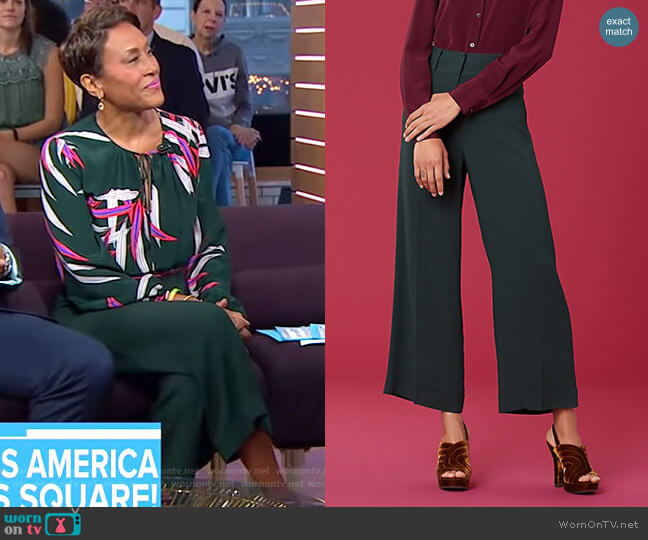 High Waisted Culotte by Diane von Furstenberg worn by Robin Roberts on Good Morning America