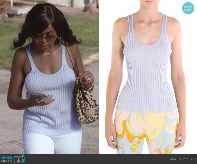 Ribbed Knit Tank Top by Emilio Pucci worn by Cookie Lyon (Taraji P. Henson) on Empire