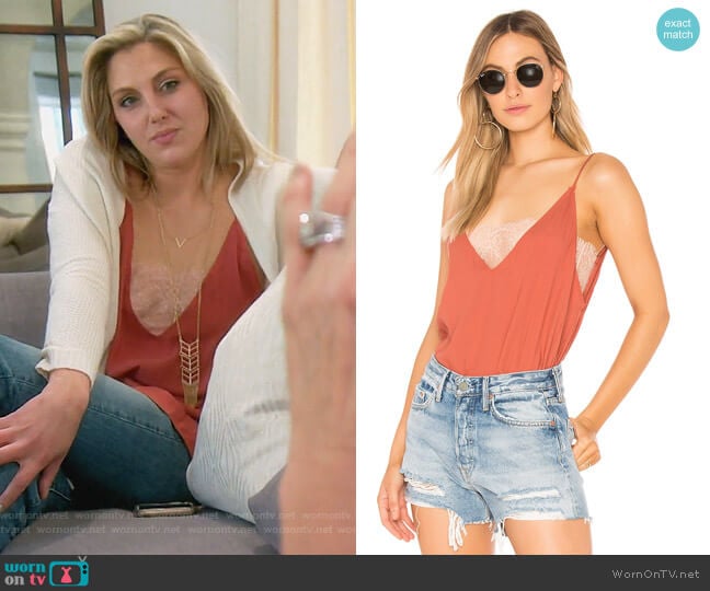 Deep V Bandeau Camisole by Free People worn by Gina Kirschenheiter on The Real Housewives of Orange County