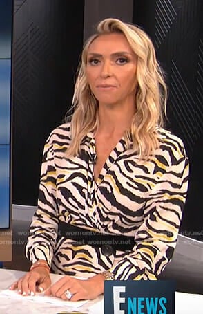 Giuliana’s white animal print dress on E! News