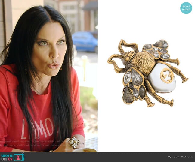 Multi-Finger Ring with Bee by Gucci worn by LeeAnne Locken on The Real Housewives of Dallas