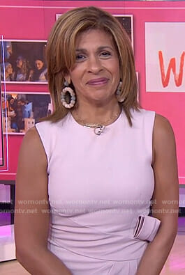 Hoda's pink bow waist dress on Today