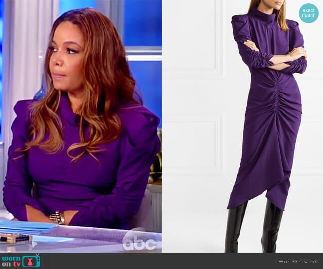 Tizy ruched dress by Isabel Marant worn by Sunny Hostin on The View