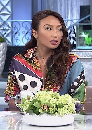 Jeannie’s mixed print shirt on The Real