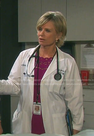Kayla’s pink embroidered dress on Days of our Lives