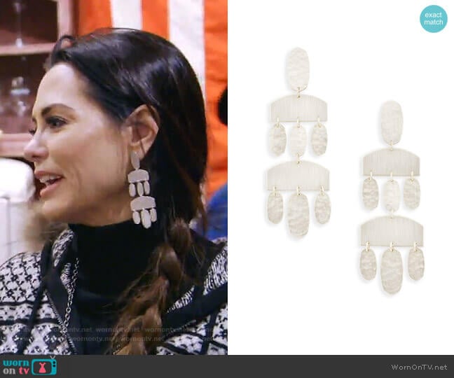 Emmet Earrings by Kendra Scott worn by D’Andra Simmons on The Real Housewives of Dallas