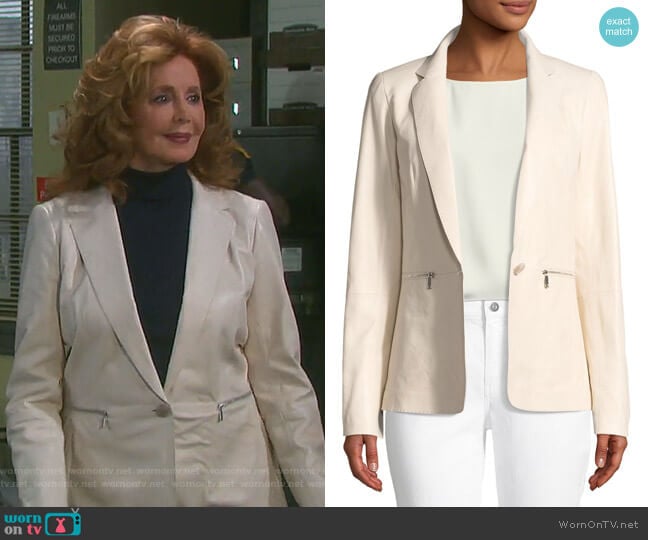 Lyndon Jacket by Lafayette 148 New York worn by Maggie Horton (Suzanne Rogers) on Days of our Lives