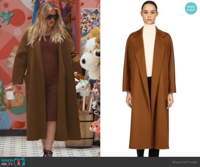 Labbro Coat by Max Mara worn by Khloe Kardashian on Keeping Up with the Kardashians