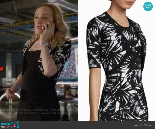 Michael Kors Collection Palm Leaf-Print Shrug worn by Marissa Morgan (Geneva Carr) on Bull