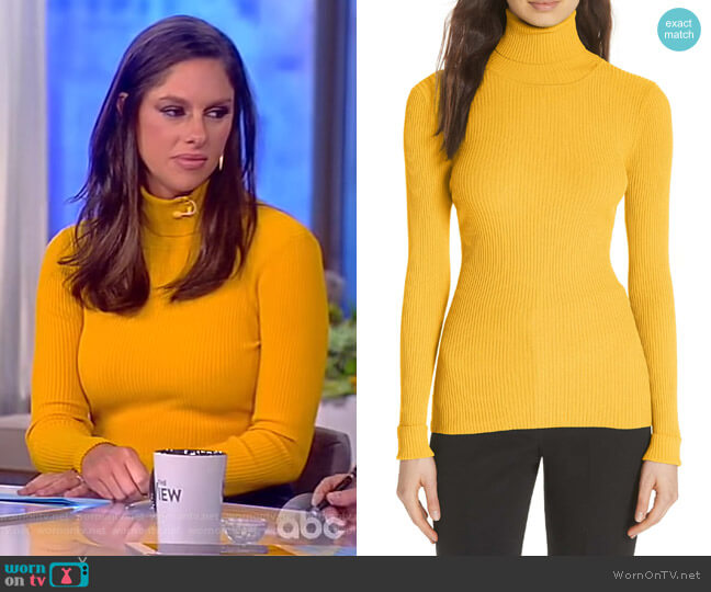 yellow turtleneck outfit