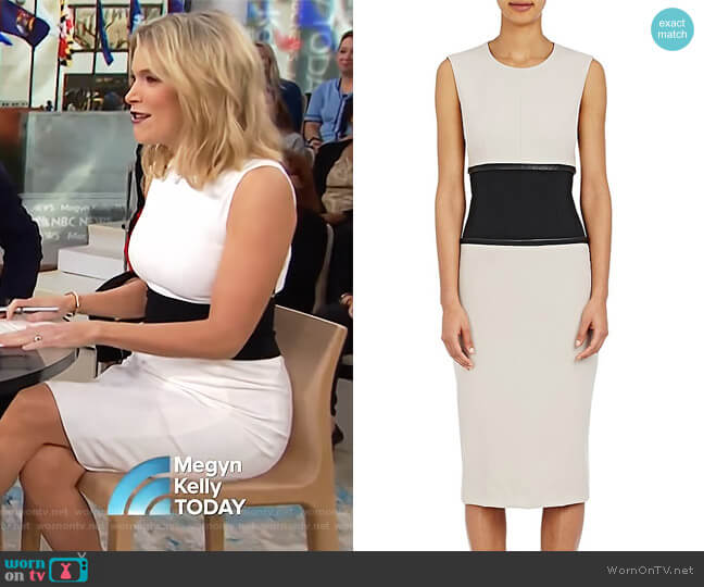 Wornontv Megyns White Colorblock Sheath Dress On Megyn Kelly Today