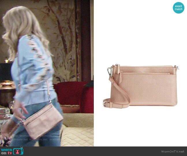 Nordstrom Brixton Convertible Leather Crossbody Bag worn by Abby Newman (Melissa Ordway) on The Young and the Restless