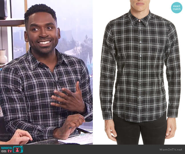 Check Sport Shirt by PS Paul Smith worn by Justin Sylvester on E! News