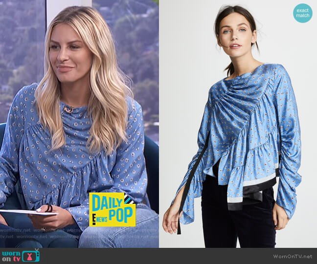 Daisy Layer Blouse by Phillip Lim 3.1 worn by Morgan Stewart on E! News