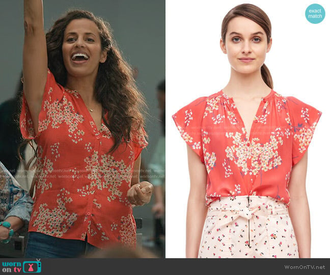 Phlox Top by Rebecca Taylor worn by Grace Stone (Athena Karkanis) on Manifest