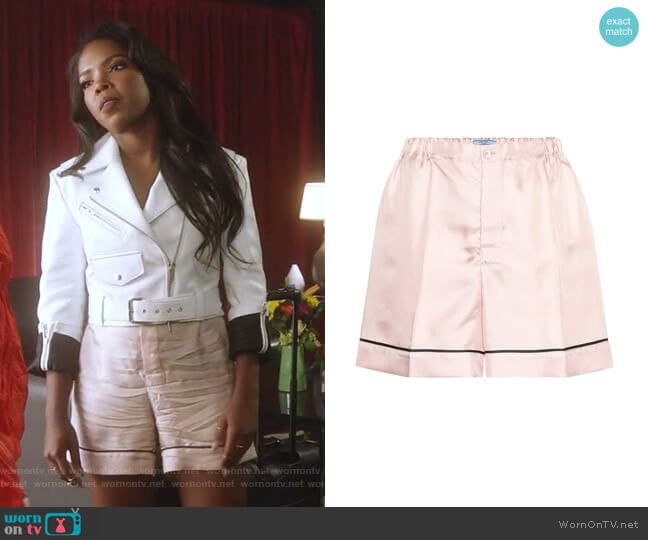 Silk-Satin Shorts by Prada worn by Alexandra Crane (Ryan Destiny) on Star