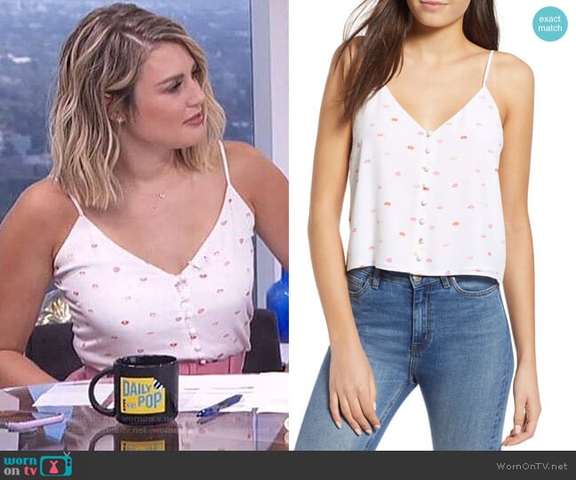  Aubrey V-Neck Silk Camisole by Rails worn by Carissa Loethen Culiner on E! News