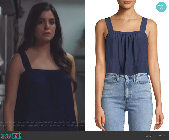 Gwyn Square-Neck Top by Ramy Brook worn by Isabela Vargas (Idalia Valles) on Queen of the South