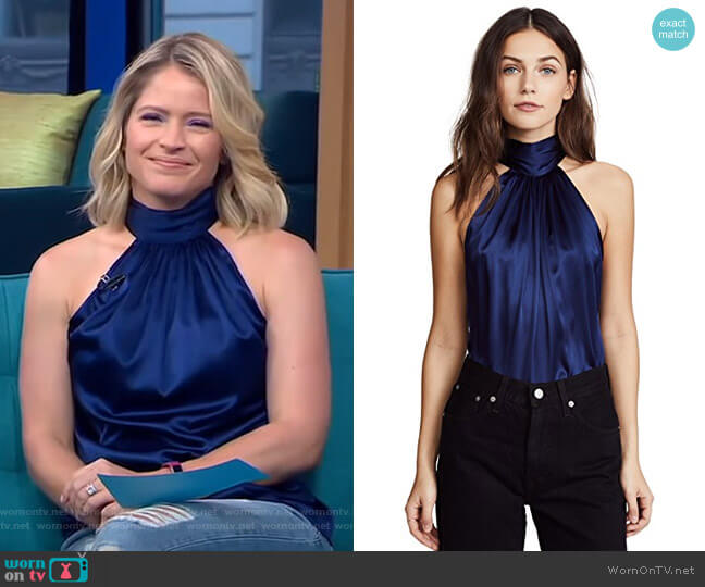 Paige Top by Ramy Brook worn by Sara Haines on Good Morning America