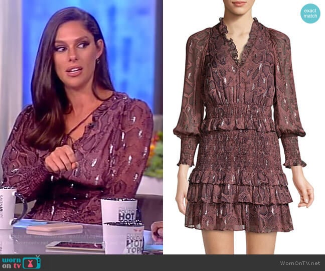 Snake Smock Dress by Rebecca Taylor worn by Abby Huntsman on The View