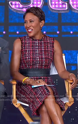 Robin’s red tweed dress on Good Morning America