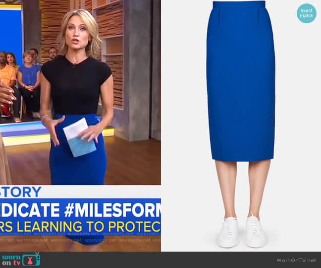 Arreton Skirt by Roland Mouret worn by Amy Robach on Good Morning America