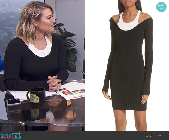 Layered Racerback Sweater Dress by T by Alexander Wang worn by Carissa Loethen Culiner on E! News