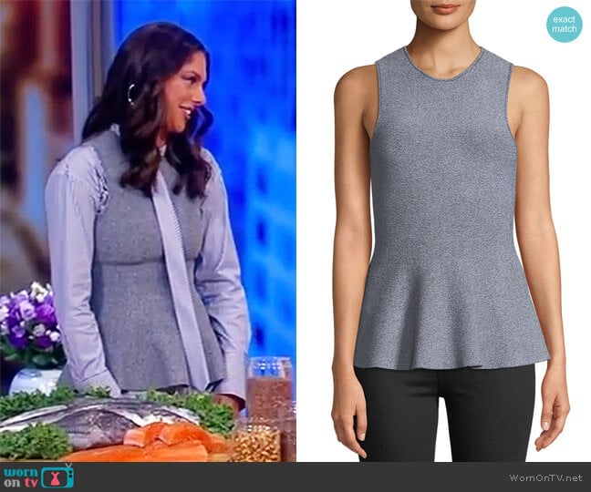 Crewneck Sleeveless Classic Peplum by Theory worn by Abby Huntsman on The View