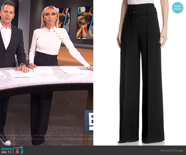 High-Waist Wide-Leg Pants by Theory worn by Giuliana Rancic on E! News