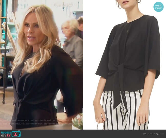 Slouchy Knot Front Blouse by Topshop worn by Tamra Judge on The Real Housewives of Orange County