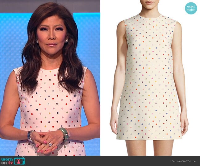 Polka-Dot Crepe Couture Dress by Valentino worn by Julie Chen on The Talk