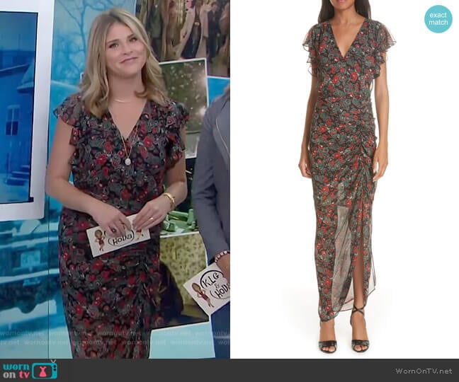 Cecile Dress by Veronica Beard worn by Jenna Bush Hager on Today