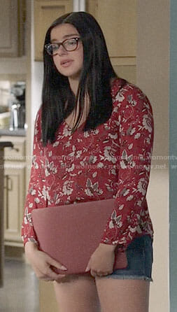 Alex’s red floral top on Modern Family